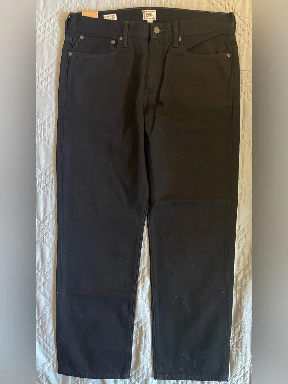 J. Crew Classic Straight jean in black rinse Size 34/30 NWT $168 CC325